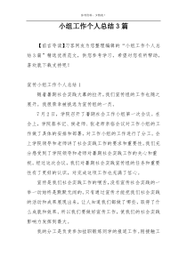 小组工作个人总结3篇