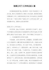 检测公司个人年终总结4篇
