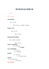 新行政单位会计制度分录