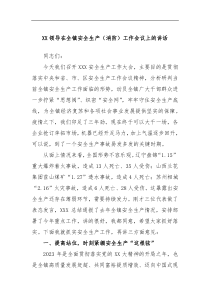 XX领导在全镇安全生产消防工作会议上的讲话