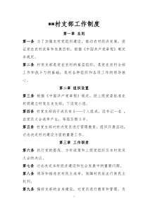 xx村支部工作制度