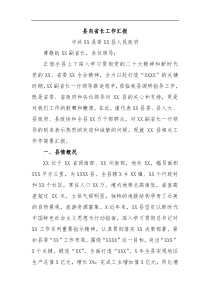 县向省长工作汇报
