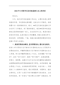 2023年X党委书记在纪检监察大会上的讲话