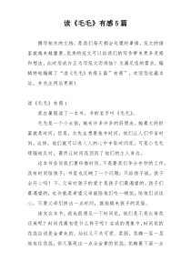 读《毛毛》有感5篇