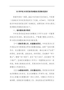 XX科学技术局党组巡察整改进展情况报告
