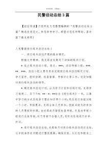 民警活动总结3篇