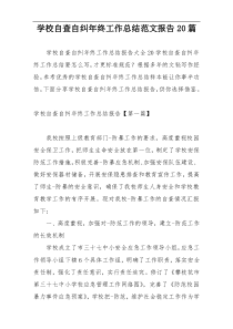 学校自查自纠年终工作总结范文报告20篇