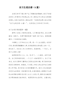 实习生观后感（4篇）
