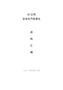XX公司安全标准化资料汇编