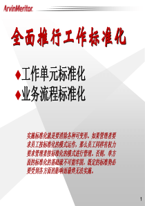 全面推行工作标准化