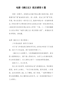 电影《满江红》观后感悟5篇