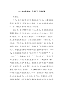2023年全县组织工作会议上的讲话稿