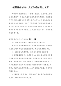 镇财务部年终个人工作总结范文4篇
