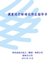调度运行专业标准化作业指导书