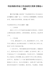司法局意识形态工作总结范文范例【精选4篇】