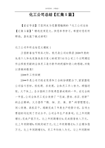 化工公司总结【汇集5篇】