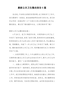 最新公共卫生整改报告5篇
