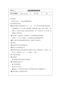 01-食品类商品验收标准