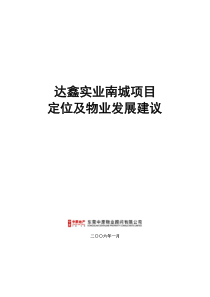 达鑫南城项目定位及物业发展建议051230