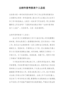 出纳年度考核表个人总结