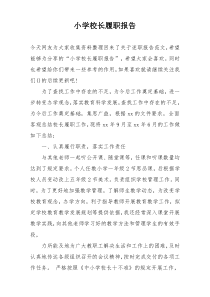 小学校长履职报告