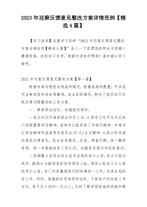 2023年巡察反馈意见整改方案详情范例【精选4篇】