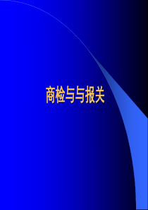报关与商检（PPT101页)