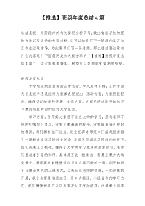 【推选】班级年度总结4篇