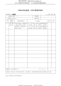 JXB025--财务状况的监督、分析与管理考核表
