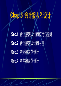 会计报表设计