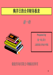 储一昀的《购并日的合并财务报表》