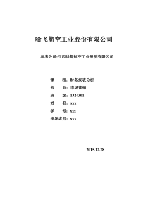 哈飞股份财务报表分析报告