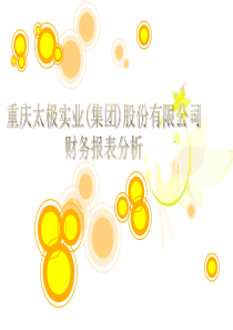 太极集团财务报表分析