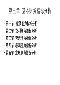 基本财务指标分析