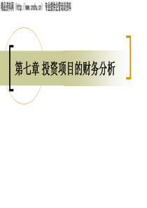 投资项目财务分析评价