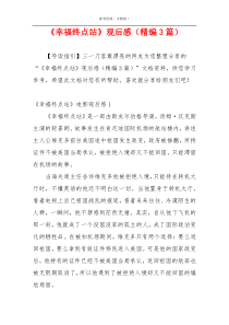 《幸福终点站》观后感（精编3篇）