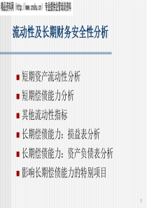 流动性及长期财务安全性分析(1)