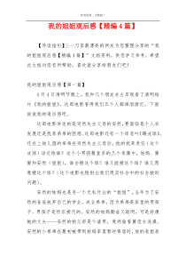 我的姐姐观后感【精编4篇】
