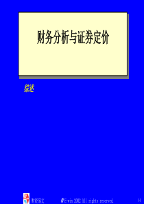 财务分析与证券定价