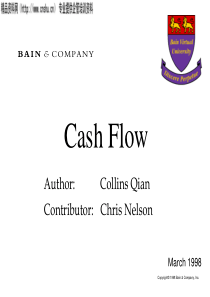 财务分析培训-贝恩资本财务分析CashFlow