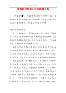 索溪峪的野读后有感精编3篇