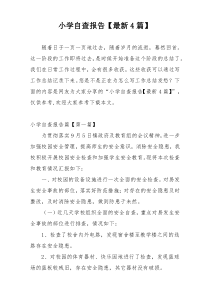 小学自查报告【最新4篇】