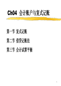 Ch04复式记账与会计账户