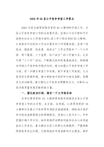 2023年XX县公平竞争审查工作要点