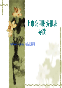 财务管理-上市公司财务报表导读（PPT30页）