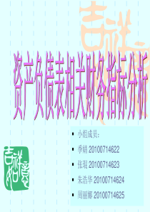 资产负债表相关财务指标分析