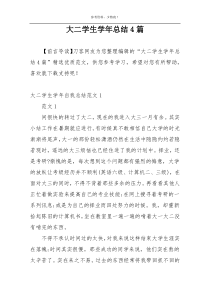 大二学生学年总结4篇