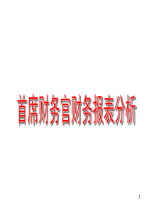 首席财务官报表分析