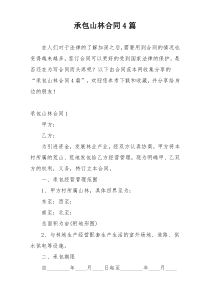 承包山林合同4篇