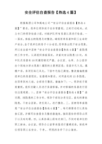 安全评估自查报告【热选4篇】